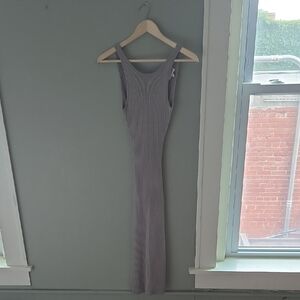 Freshman Gray and Purple Bodycon Maxi Dress
